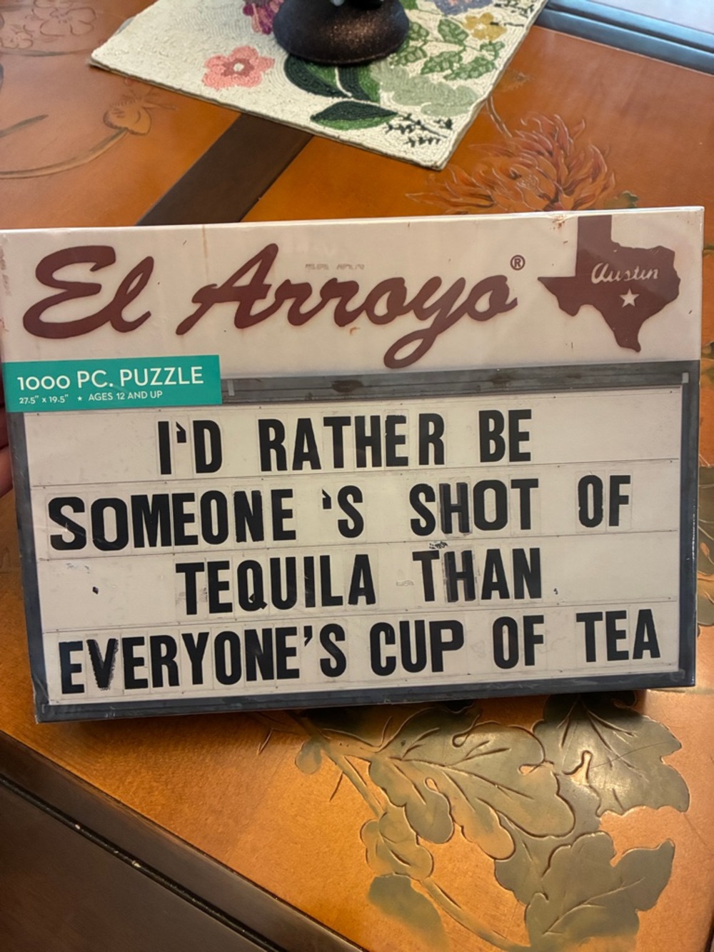 El Arroyo funny sign puzzle “tequila” 100 pieces NEW
